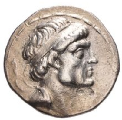 Hyspaosines,  128-127 BCE   (SE 185 - Charcene Kingdom - Charax-Spasinu mint - AR Tetradrachm)